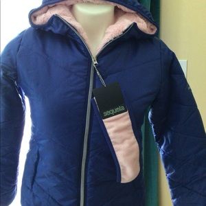 Sequoia girls 2 piece puffer jacket with hood